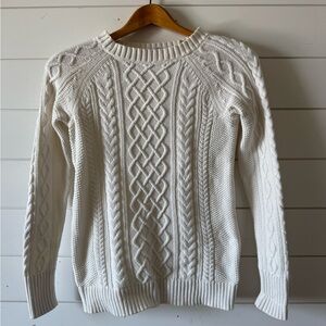 GAP Ivory Cable Knit Pullover